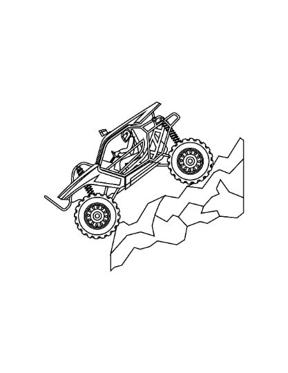Monster truck and car coloring page bundle off separate price