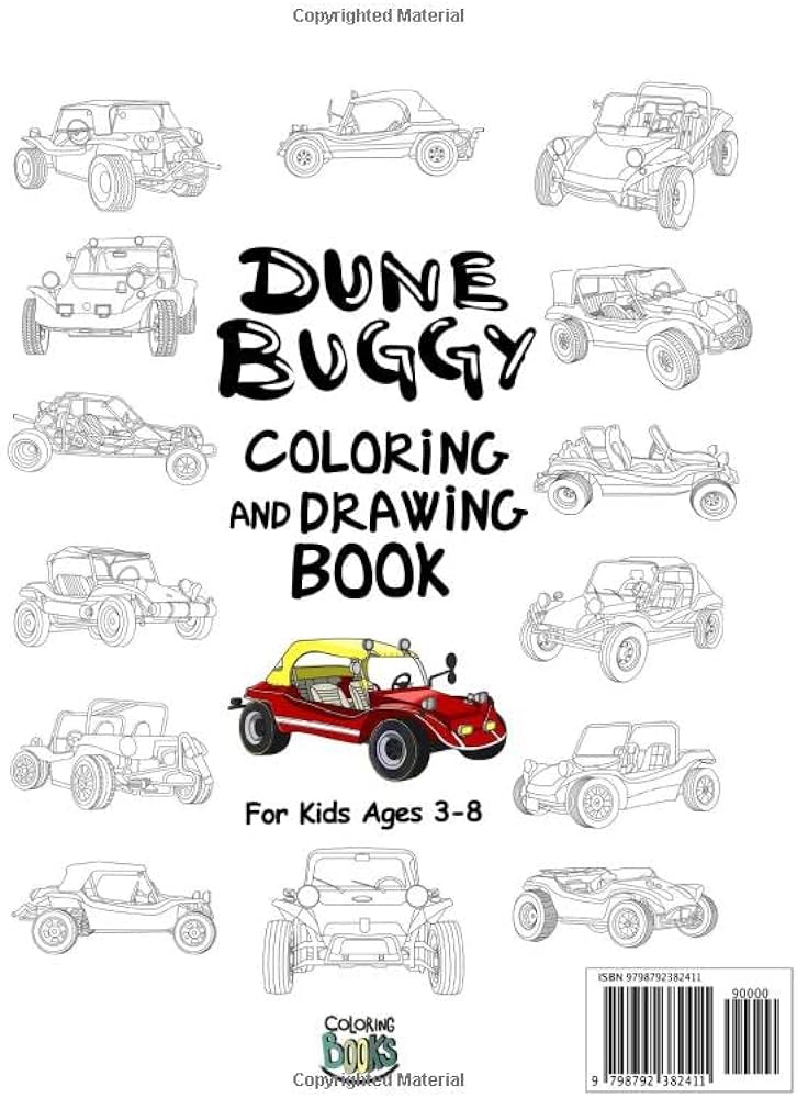 Dune buggy coloring and drawing book for kids ages