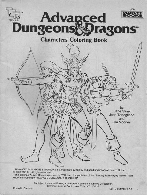 Advanced dungeons and dragons characters coloring book tsr free download borrow and streaming internet