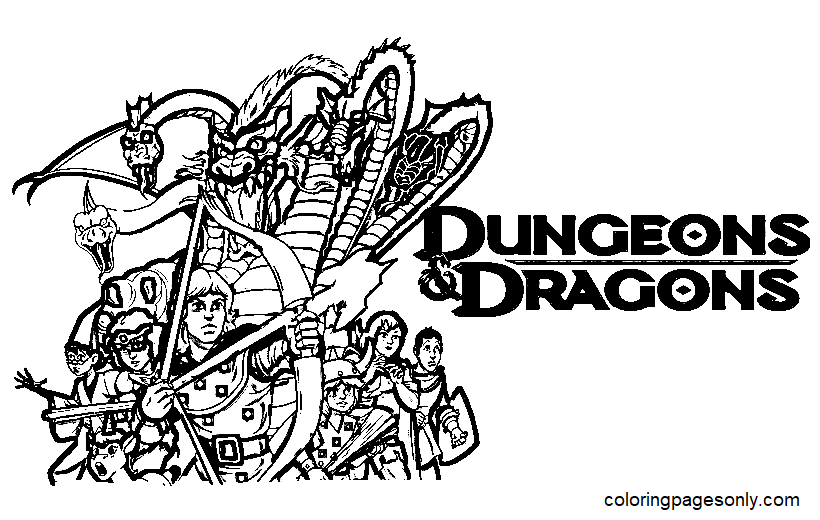 Dungeons dragons coloring pages printable for free download