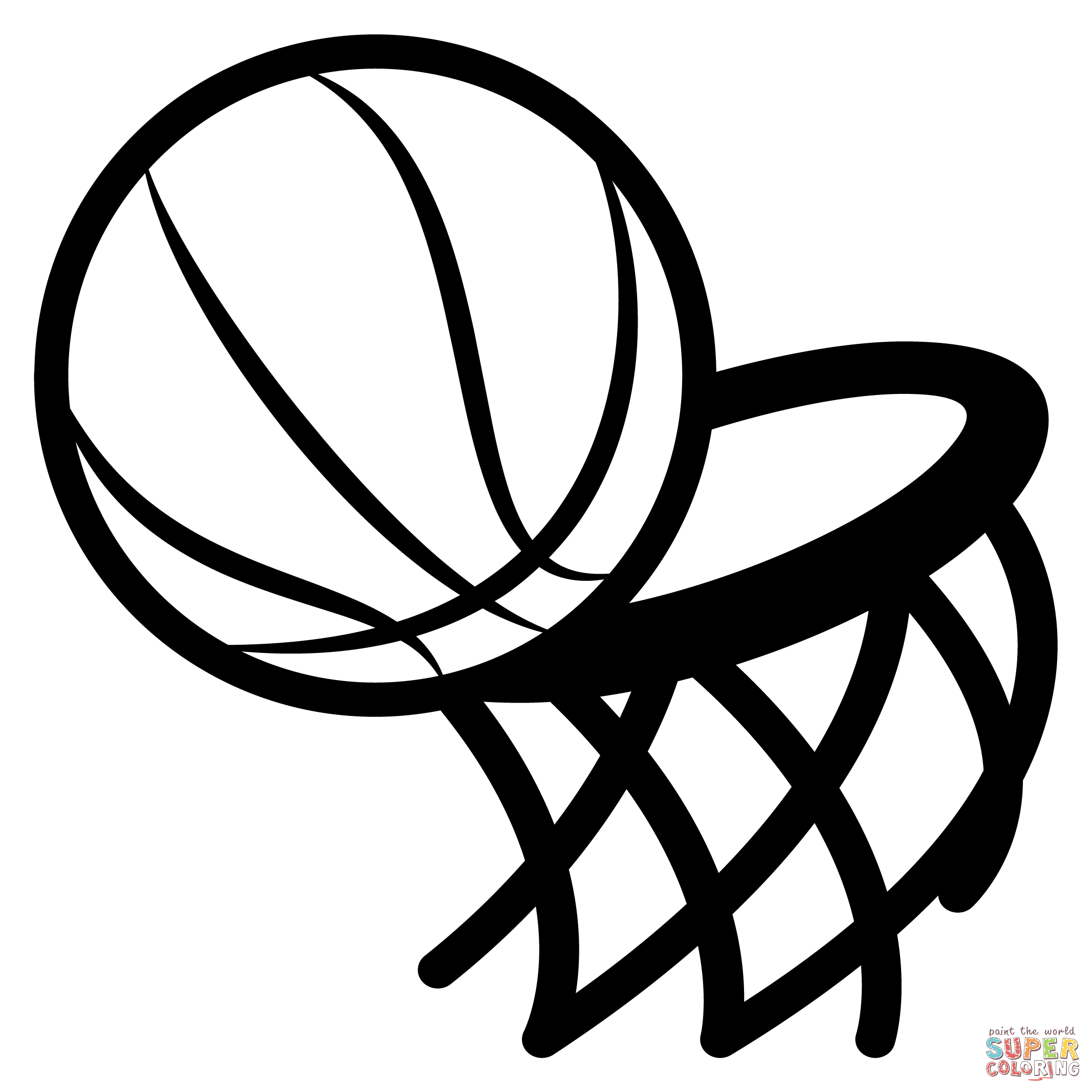 Basketball emoji coloring page free printable coloring pages