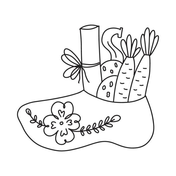 Wooden dutch shoes stock illustrations royalty