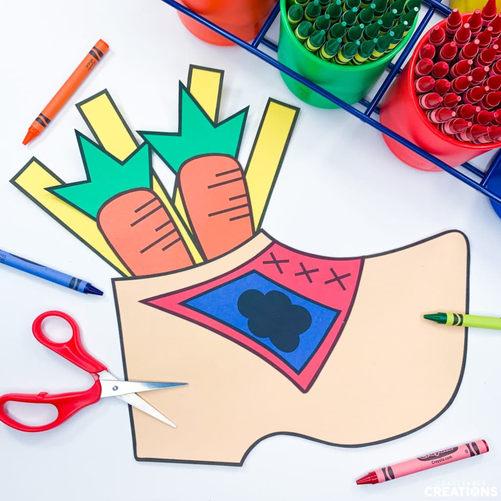 A wooden shoe craft to celebrate christmas in the netherlands