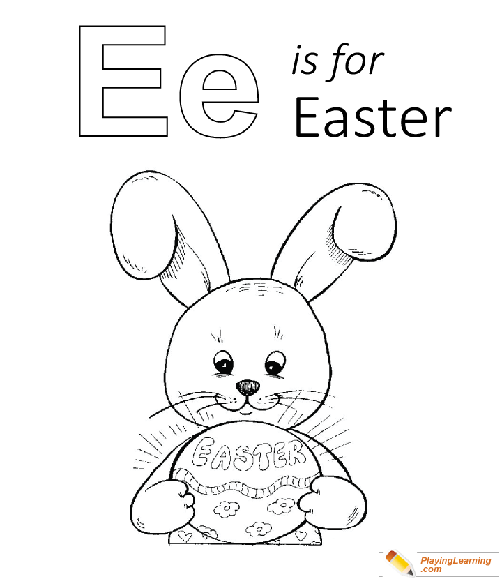 E is for easter coloring page free e is for easter coloring page