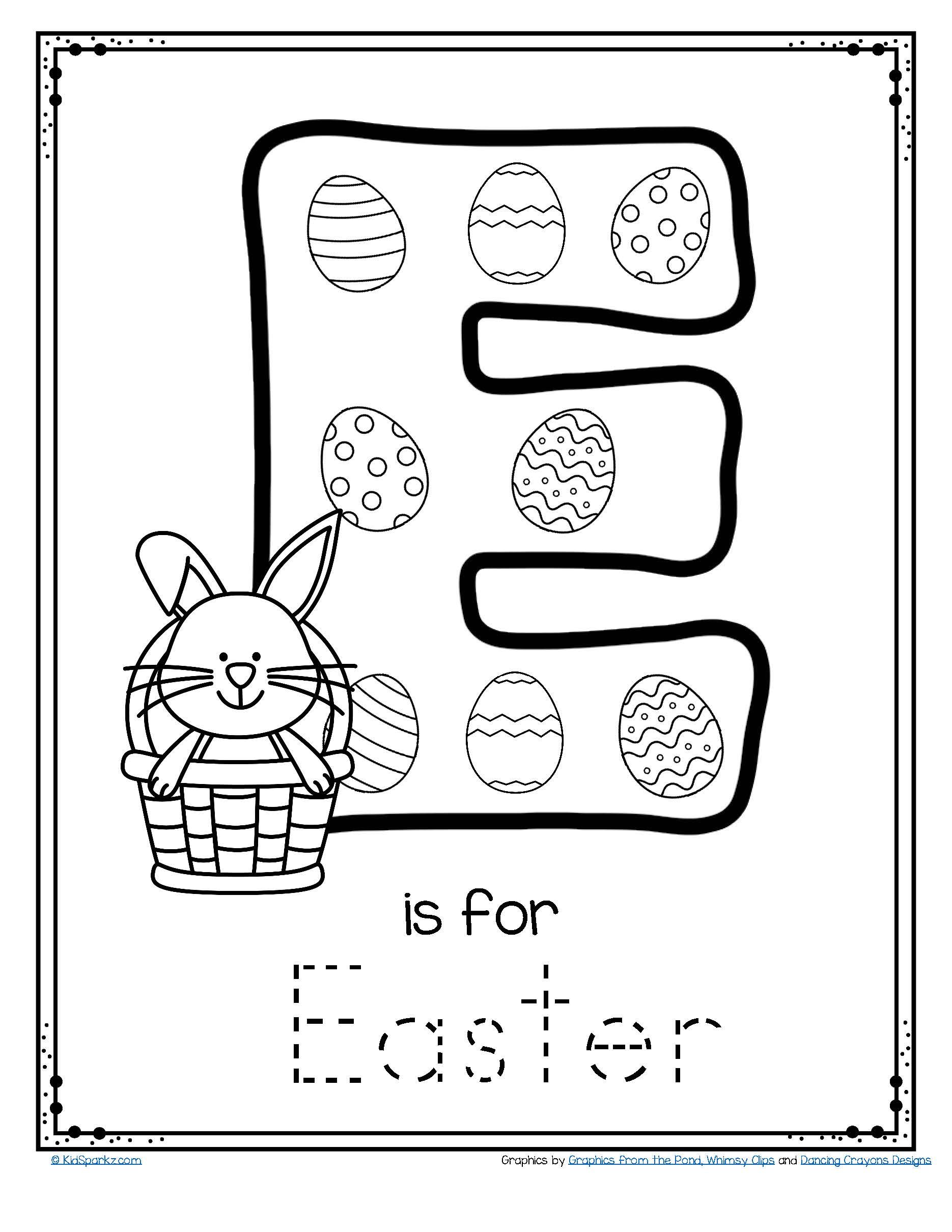 Letter e is for easter trace and color printable free free kindergarten worksheets kindergarten worksheets kindergarten worksheets printable