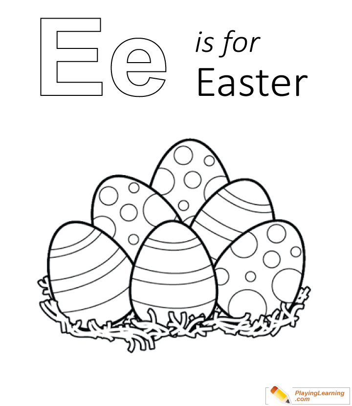 E is for easter coloring page free e is for easter coloring page