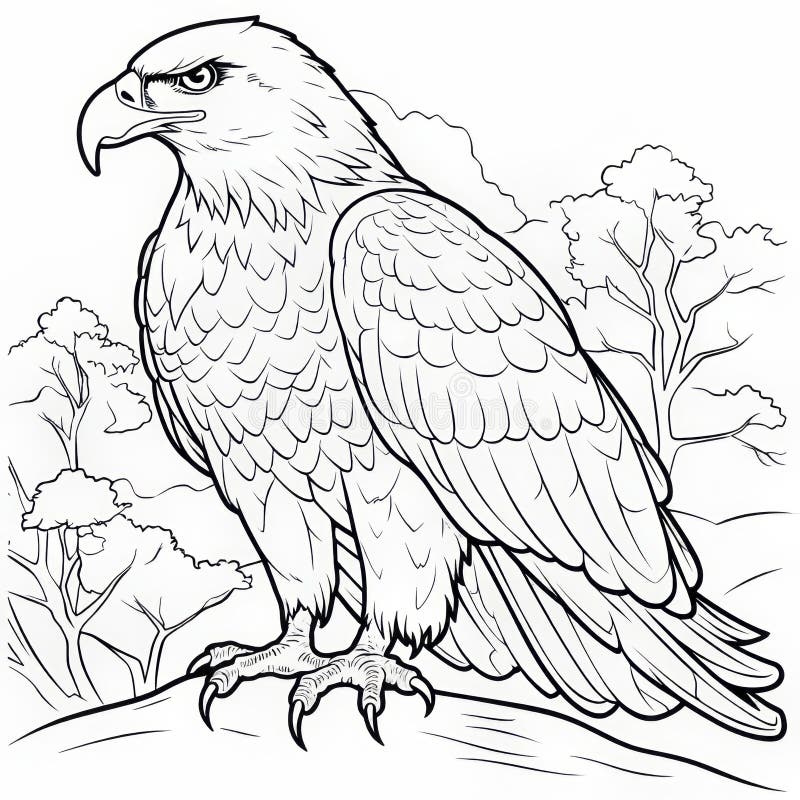 American eagle coloring page stock illustrations â american eagle coloring page stock illustrations vectors clipart