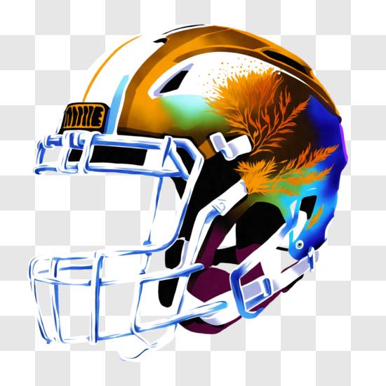 Download colorful football helmet with eagle design png online