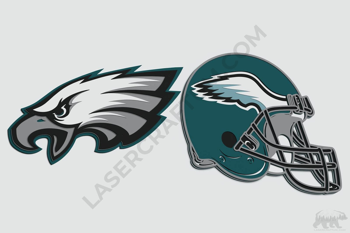 Philadelphia eagles layered design for cutting