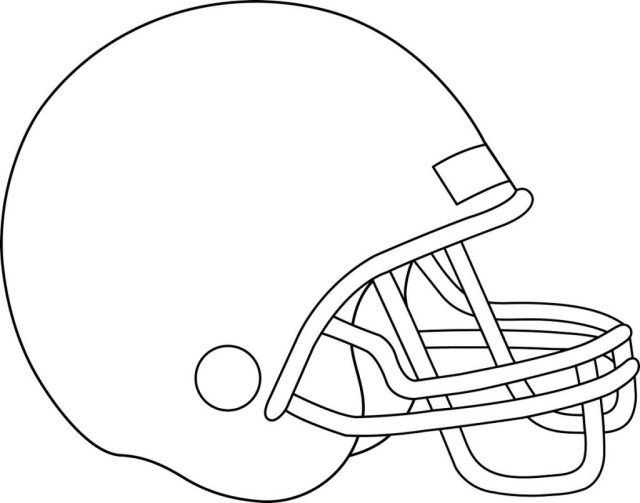 Creative picture of football helmet coloring page
