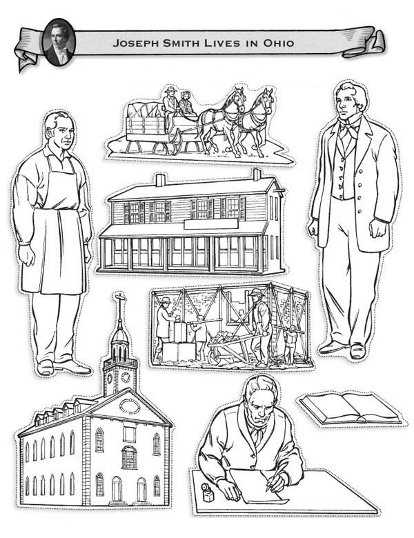 Joseph smith and restoration early christian church coloring page early christian joseph smith christian church