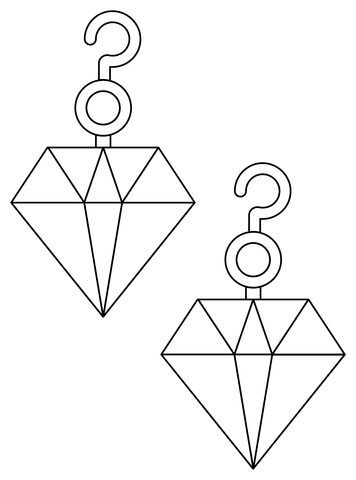 Diamond earring coloring page free printable coloring pages