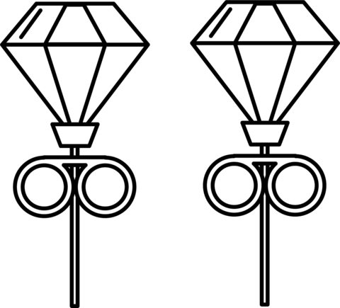 Diamond earring coloring page free printable coloring pages