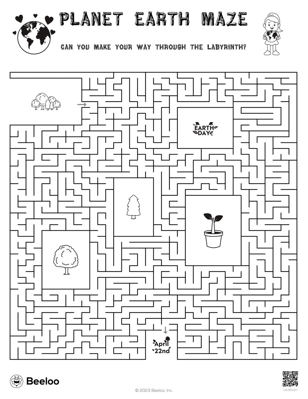 Planet earth maze â printable crafts and activities for kids