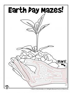 Printable earth day mazes woo jr kids activities childrens publishing