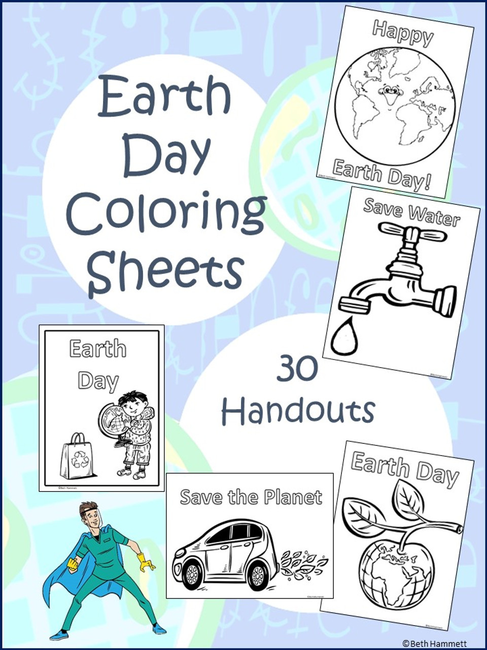 Earth day coloring sheets