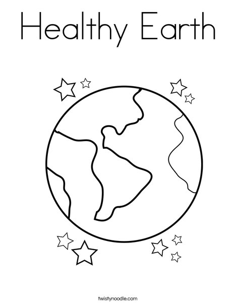 Healthy earth coloring page
