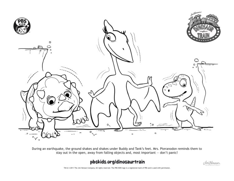 Dinosaur earthquake coloring page kidsâ kids for parents