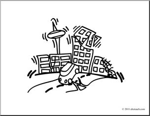 Clip art basic words quake coloring page i
