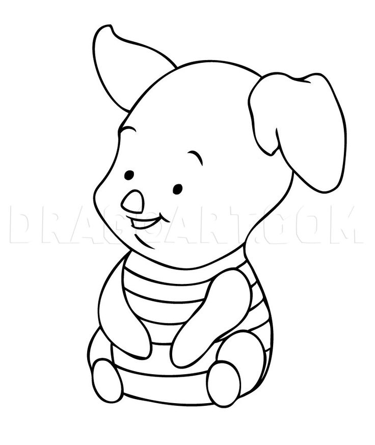 How to draw baby piglet step by step drawing guide by dawn baby cartoon characters baby disney characters cartoon coloring pages