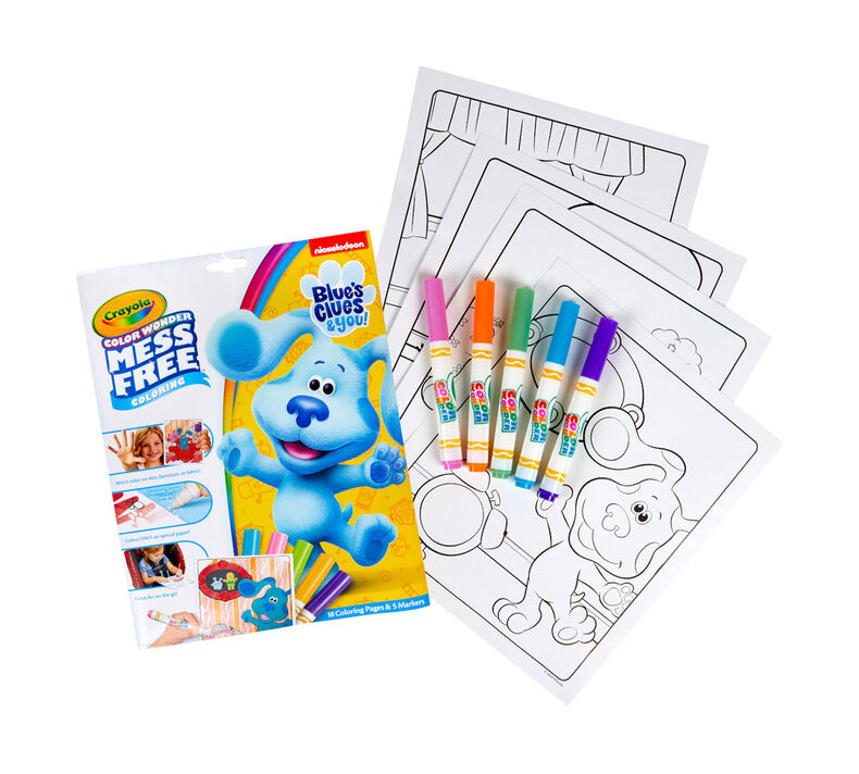 Color wonder mess free blues clues coloring set