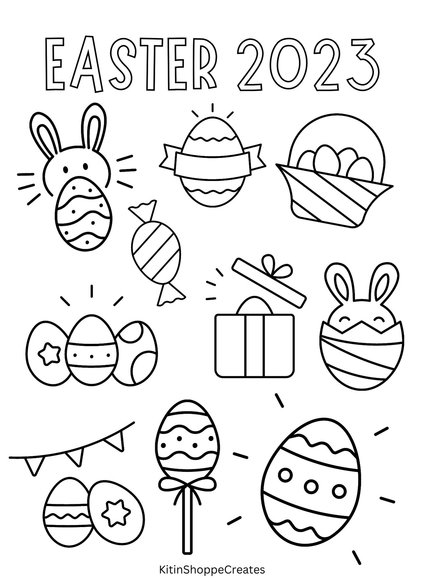 Easter colouring pages for kids