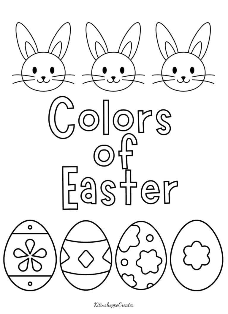 Easter colouring pages for kids