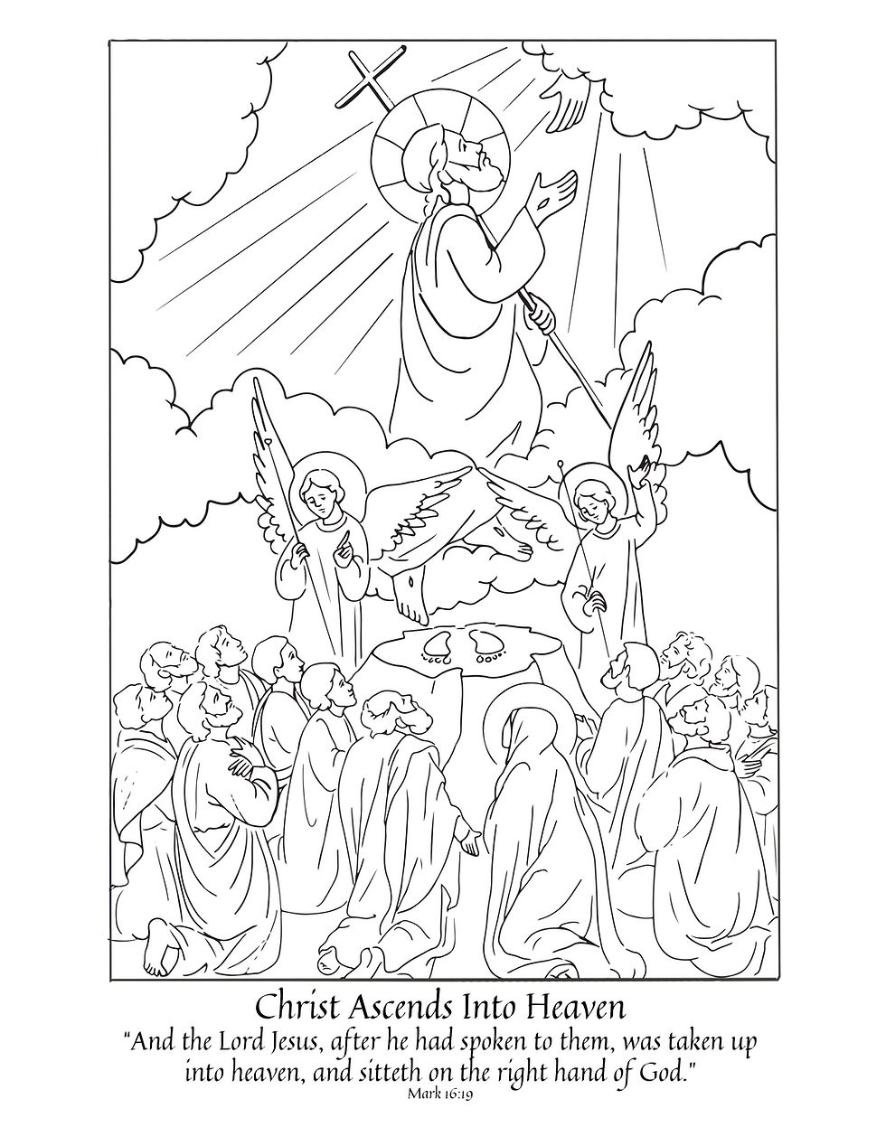 Easter coloring page set liturgy of the home