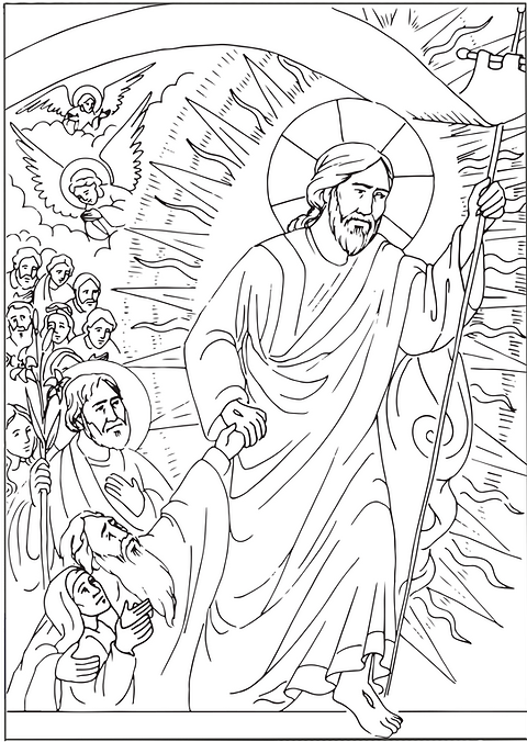 Easter coloring page set liturgy of the home