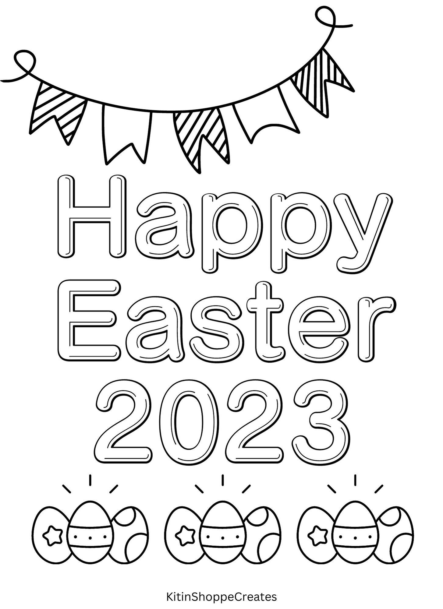 Easter colouring pages for kids