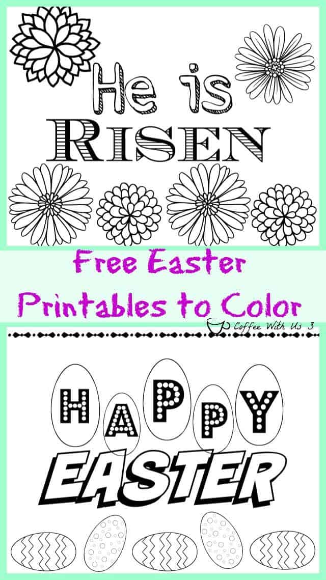 Free easter printables to color coffee with us