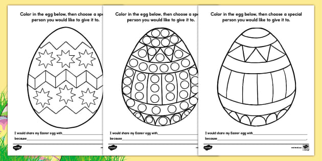 Easter egg sharing loring activity â usa resources