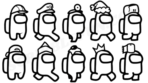 Free among us coloring pages printable