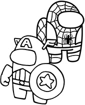 Top among us coloring pages sheets ð