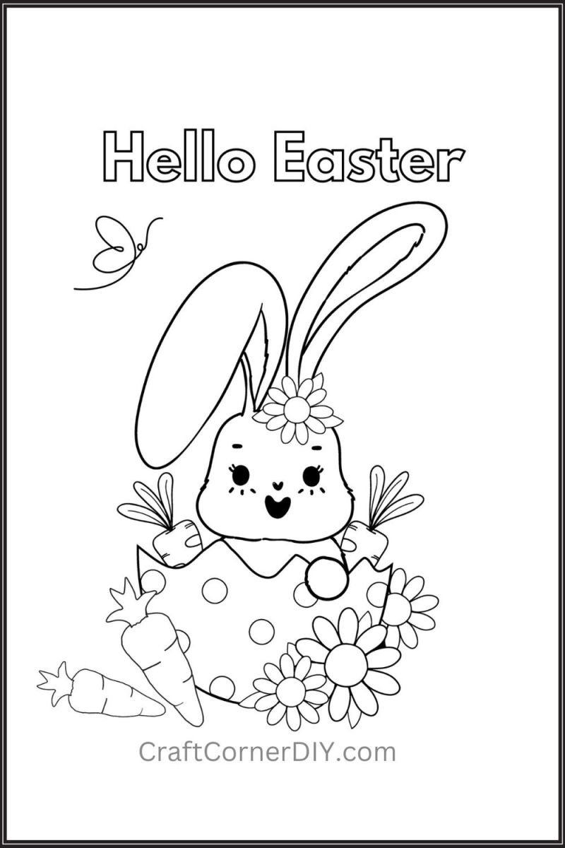 Easter coloring pages free printable craft corner diy