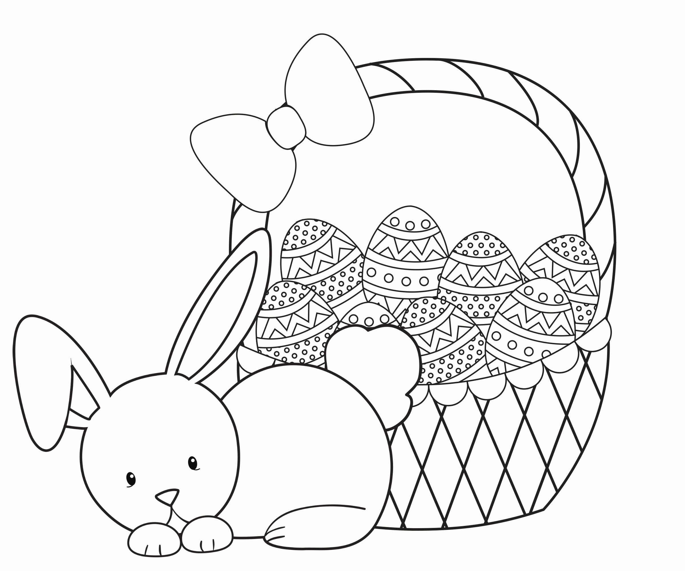 Easter basket coloring pages