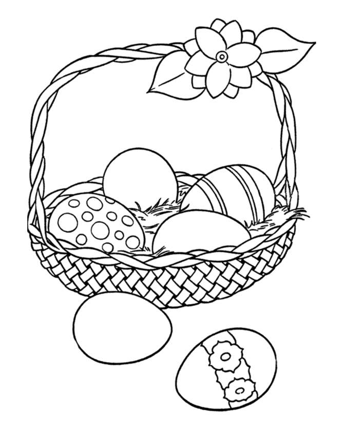 Easter basket coloring pages