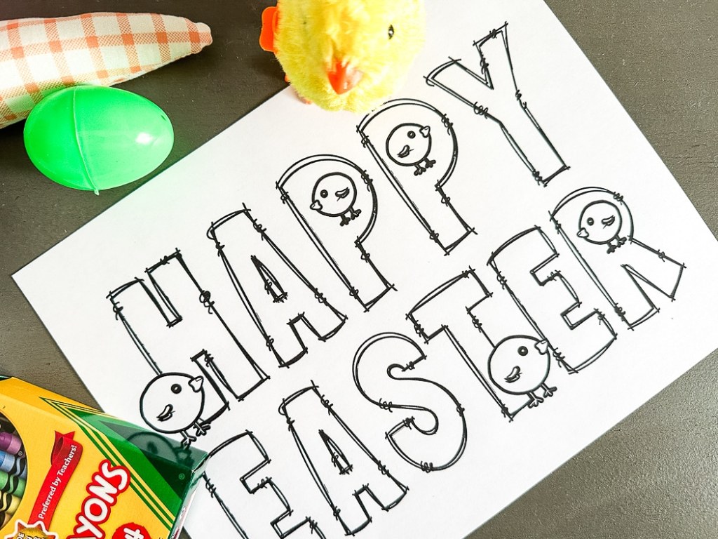 Free easter coloring sheet