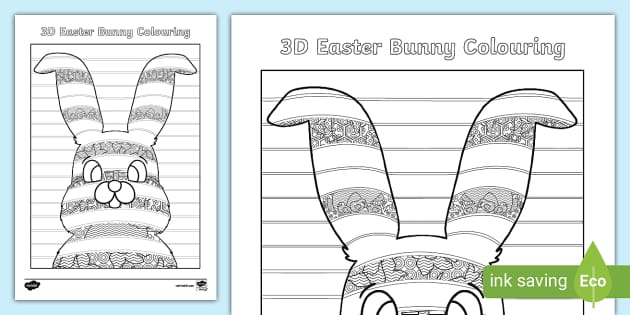 D easter bunny louring page