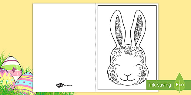 Easter bunny cards â mindfulness colouring activity â ks