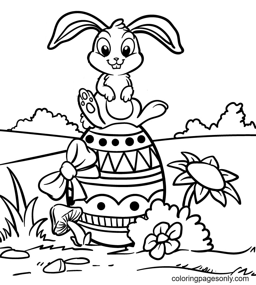 Easter bunny coloring pages printable for free download