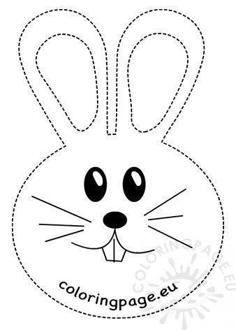 Easter rabbit tracing worksheet printable coloring page