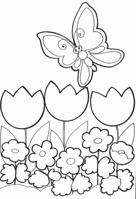 Coloring page butterflies butterflies flower coloring pages spring coloring pages easter coloring pages