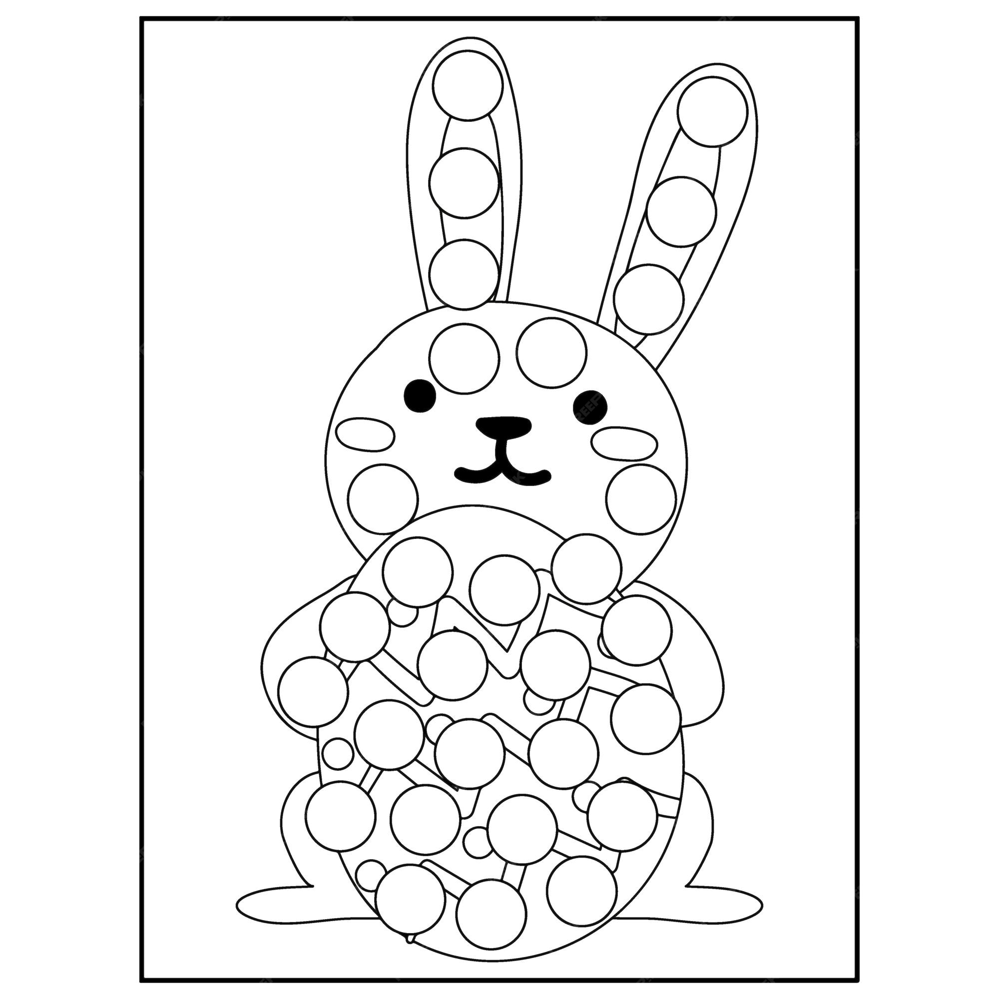 Premium vector easter dot marker coloring pages for kids
