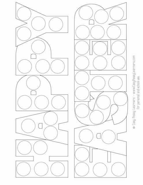 Free easter do a dot printables