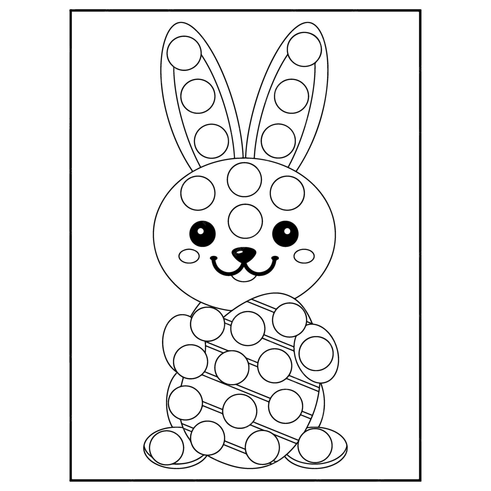 Premium vector easter dot marker coloring pages for kids