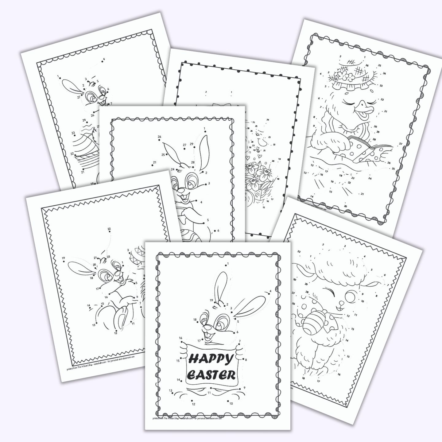 Free easter dot to dot printables for kids a no
