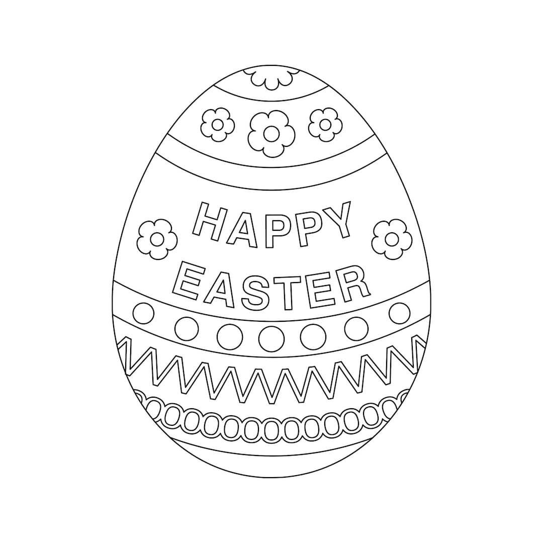 Easter egg coloring page easter egg colouring in pageeaster egg svg printable silhouette cut files cricut cut files svg files