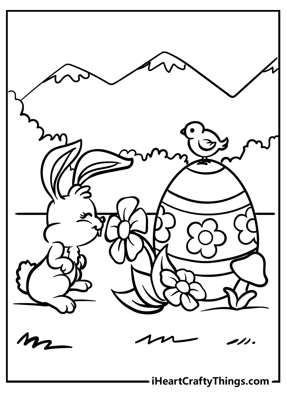 Easter bunny coloring pages free printables