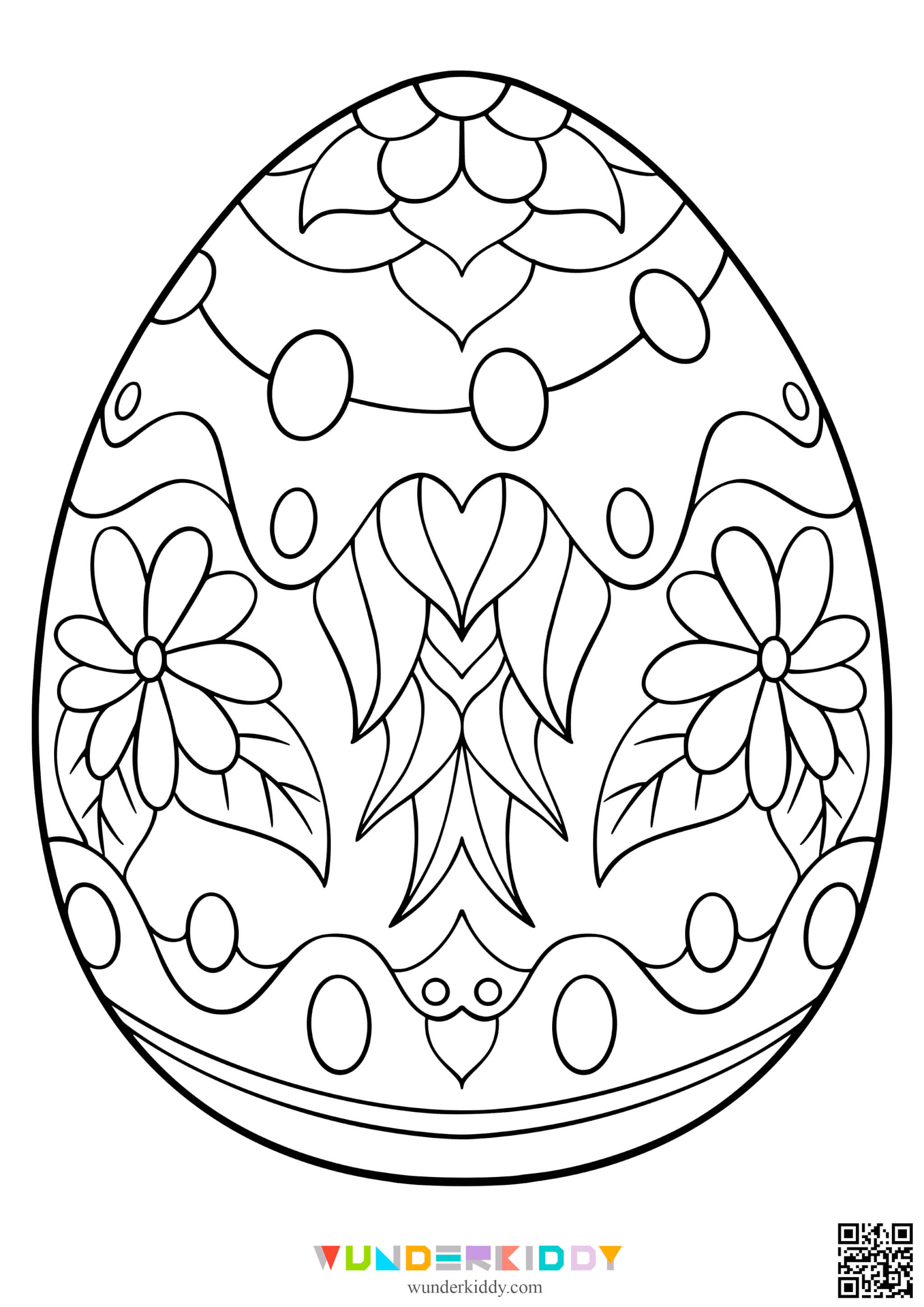 Printable easter egg template and colouring page pdf